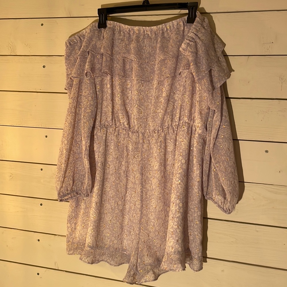 Womens purple express romper